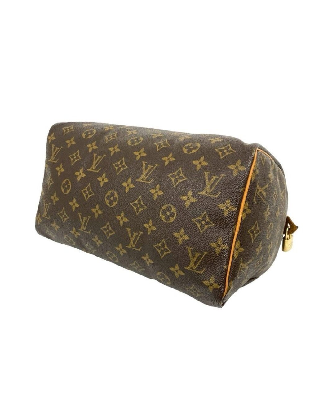 Louis Vuitton Vintage Speedy 30 Monogram Leather Boston Bag Brown - Picture 8 of 10